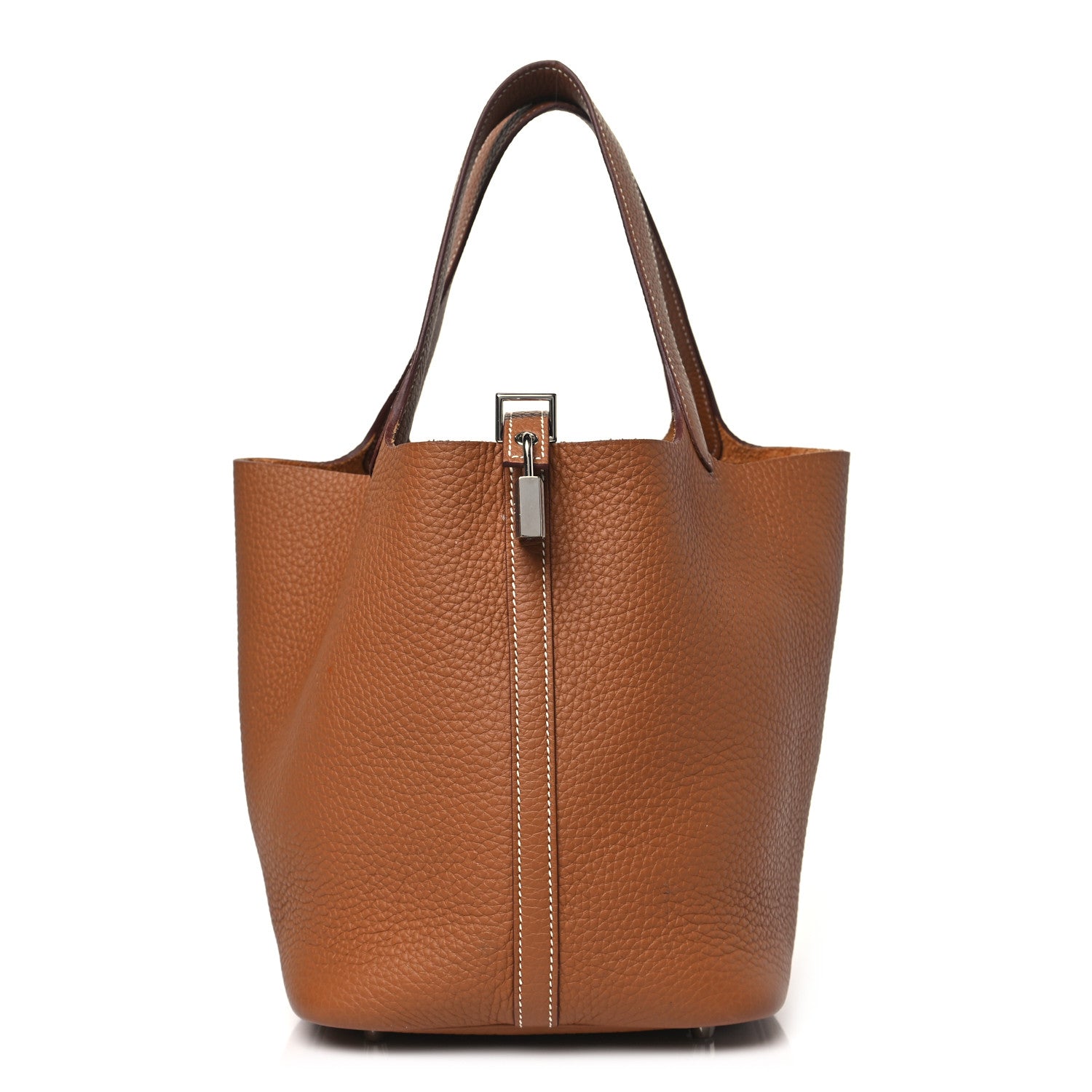 Hermes Taurillon Clemence Picotin Lock 22 MM Gold 1 of 11