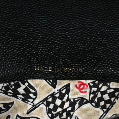 Chanel Caviar Quilted CC Large Gusset Flap Wallet Black 7 of 8