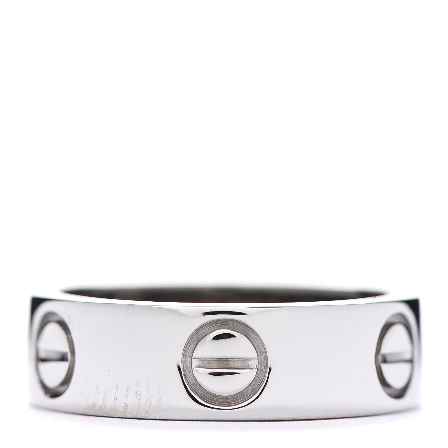 Cartier 18K White Gold 5.5mm LOVE Ring 51 5.75 1 of 5