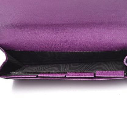 Saint Laurent Textured Calfskin Classic Y Document Case Clutch Purple 5 of 9