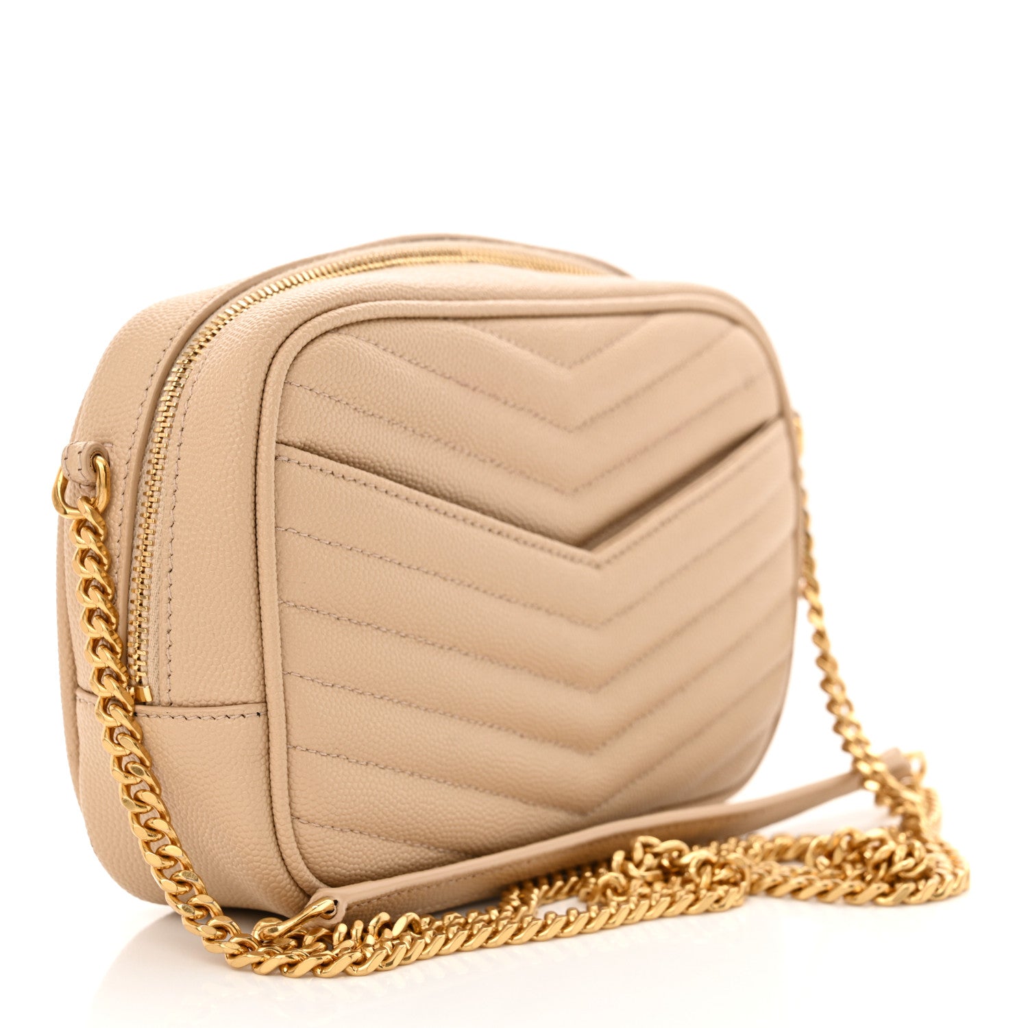 Saint Laurent Grain De Poudre Matelasse Monogram Mini Lou Camera Bag Nude Powder 3 of 12