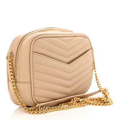 Saint Laurent Grain De Poudre Matelasse Monogram Mini Lou Camera Bag Nude Powder 3 of 12