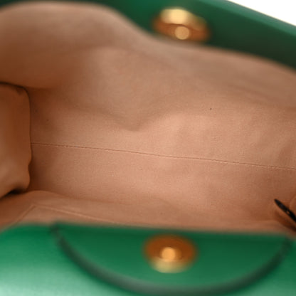 Gucci Wonka Grain Calfskin Small Diana Tote Bag Green Yellow Fluo 5 of 12