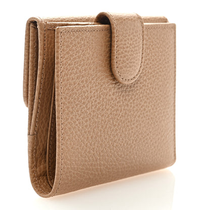 Gucci Dollar Calfskin Interlocking G French Wallet Camelia 3 of 7