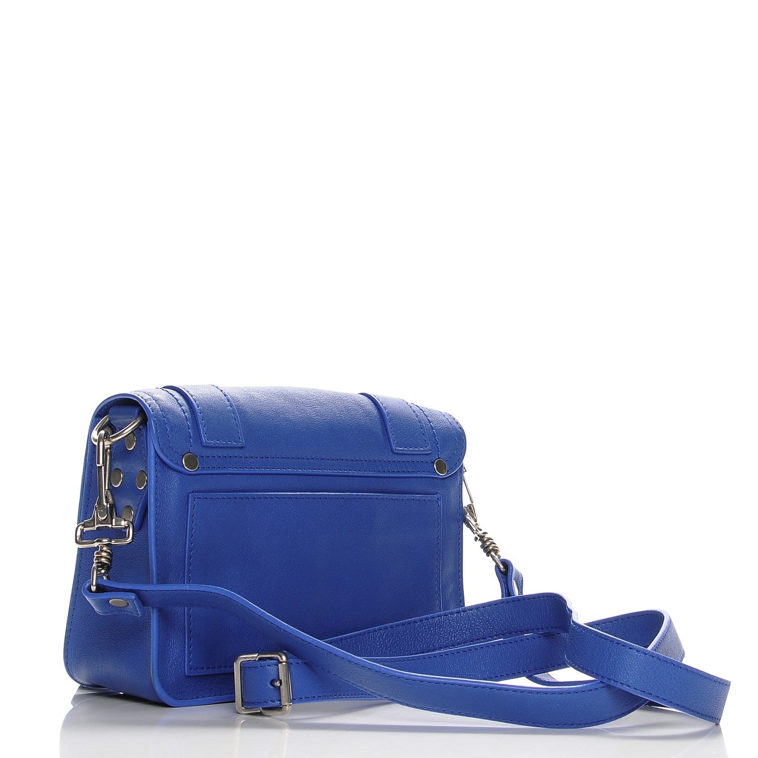 Proenza Schouler Lambskin PS1 Mini Pouch Messenger Memphis Blue 3 of 8