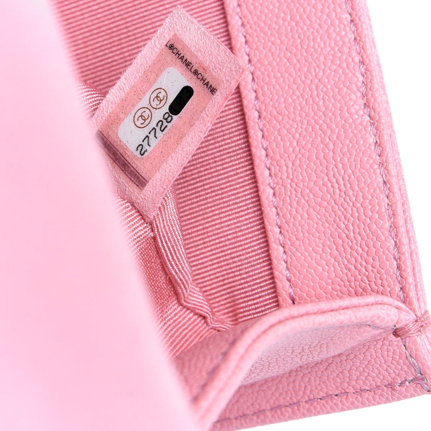 Caviar Quilted Small Boy Flap Pink