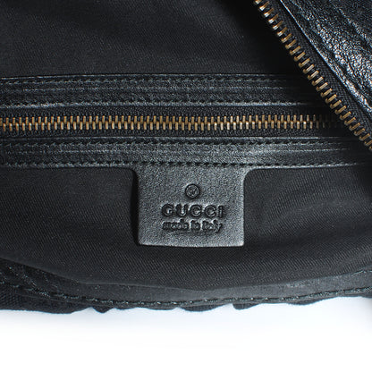 Gucci Monogram Interlocking Medium Hobo Black 6 of 7