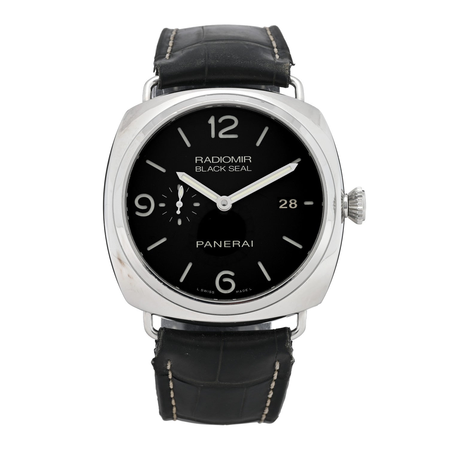Panerai Stainless Steel Alligator 45mm Radiomir Black Seal 3 Days Automatic Watch Black PAM00388 1 of 4
