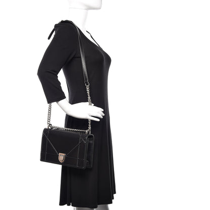 Christian Dior Lambskin Medium Diorama Flap Bag Black 2 of 10