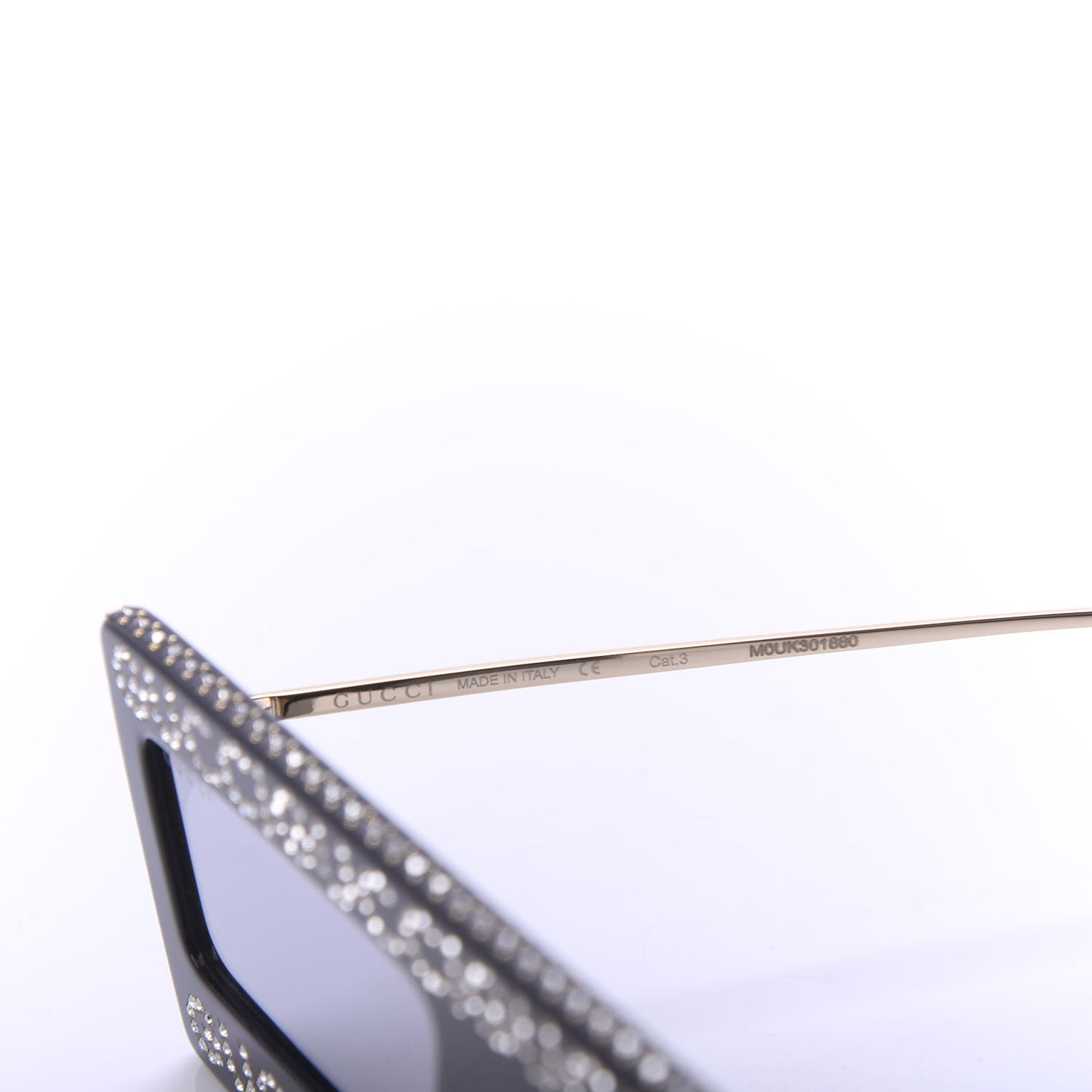 Acetate Crystal Mask-Frame Sunglasses GG0431S Black