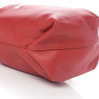 Saint Laurent Lambskin Small Teddy Bucket Bag Red 6 of 7