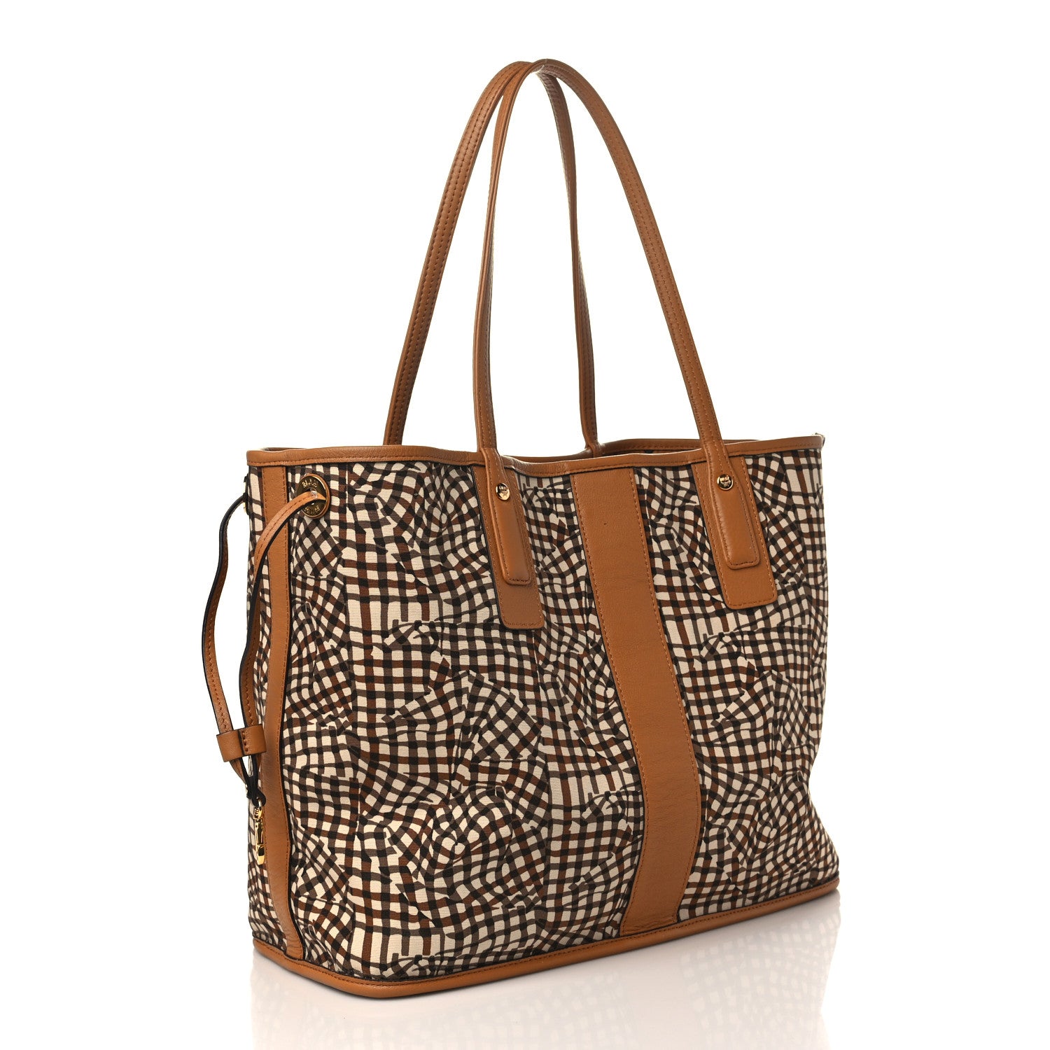 MCM Visetos Medium Liz Reversible Shopper Tote Cognac 10 of 13