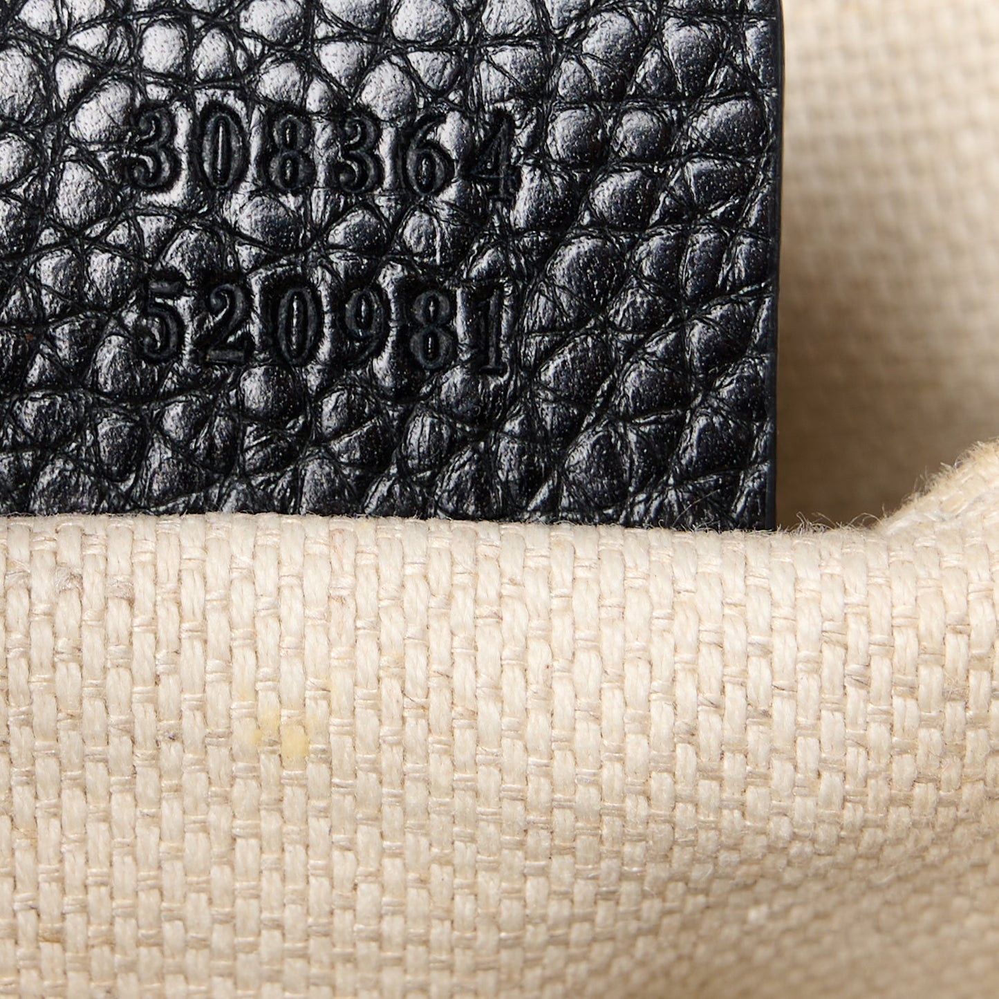 Pebbled Calfskin Small Soho Disco Bag Black