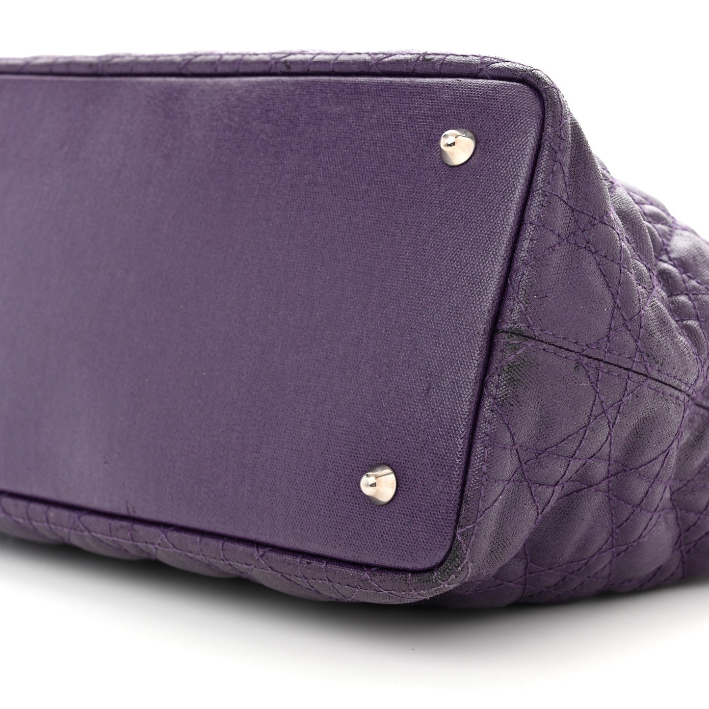 Coated Canvas Cannage Medium Panarea Tote Purple
