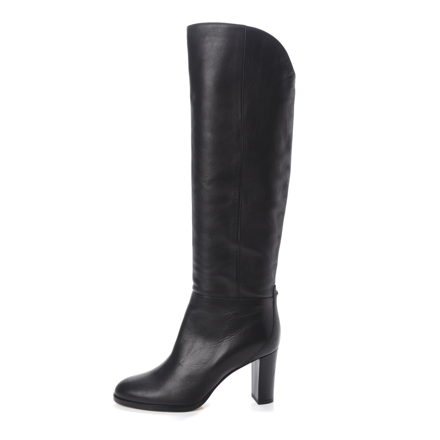 Jimmy Choo Calfskin Knee High Boots 36.5 Black 1 of 6