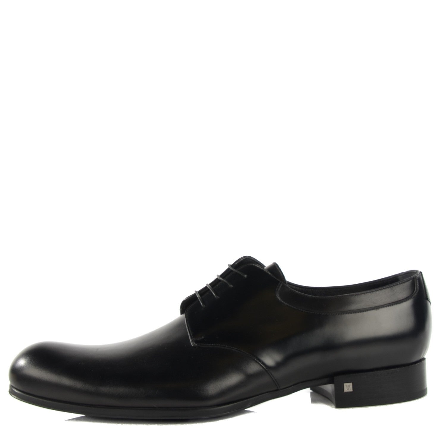 Louis Vuitton Mens Lambskin Derby Lace Up Shoes 11.5 Black 1 of 8