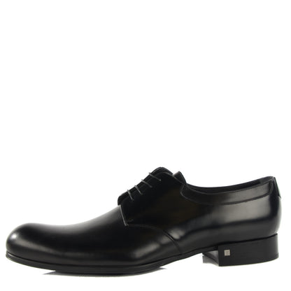 Louis Vuitton Mens Lambskin Derby Lace Up Shoes 11.5 Black 1 of 8
