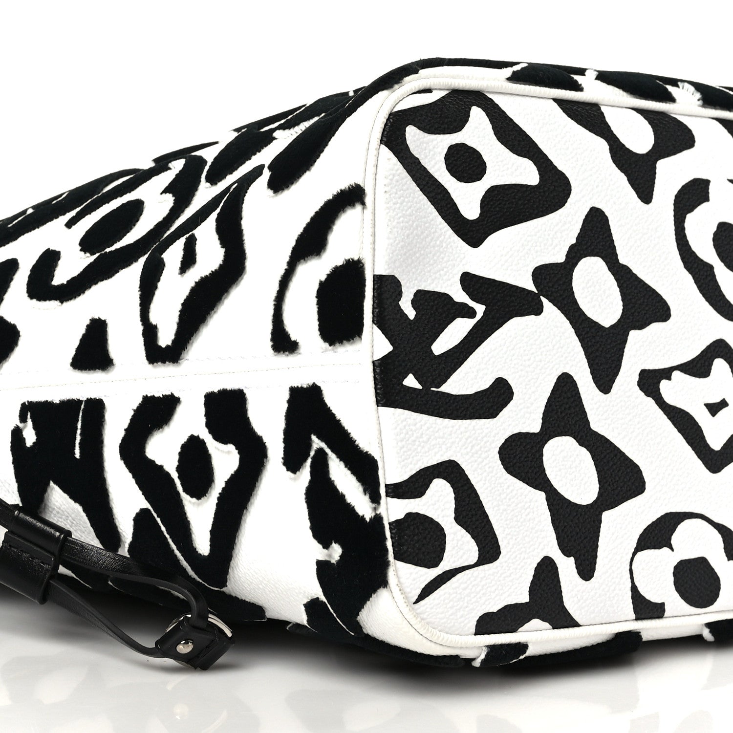 Louis Vuitton X UF Tufted Monogram Neverfull MM Black White 8 of 9