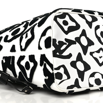 Louis Vuitton X UF Tufted Monogram Neverfull MM Black White 8 of 9