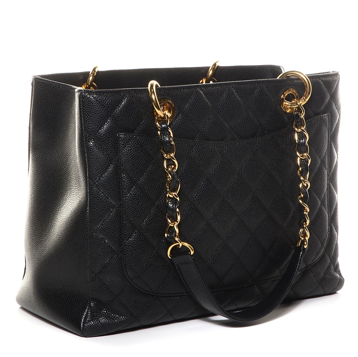 Chanel Caviar Quilted Grand Shopping Tote GST Black 3 of 8