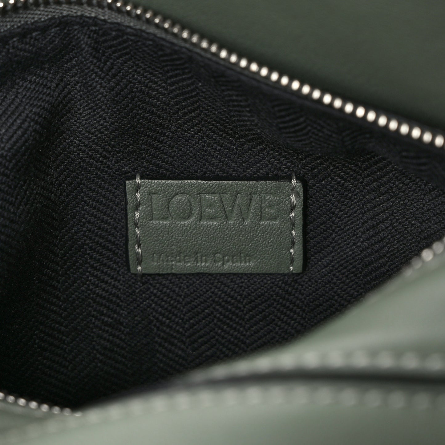 Calfskin Mini Puzzle Bumbag Dark Sage