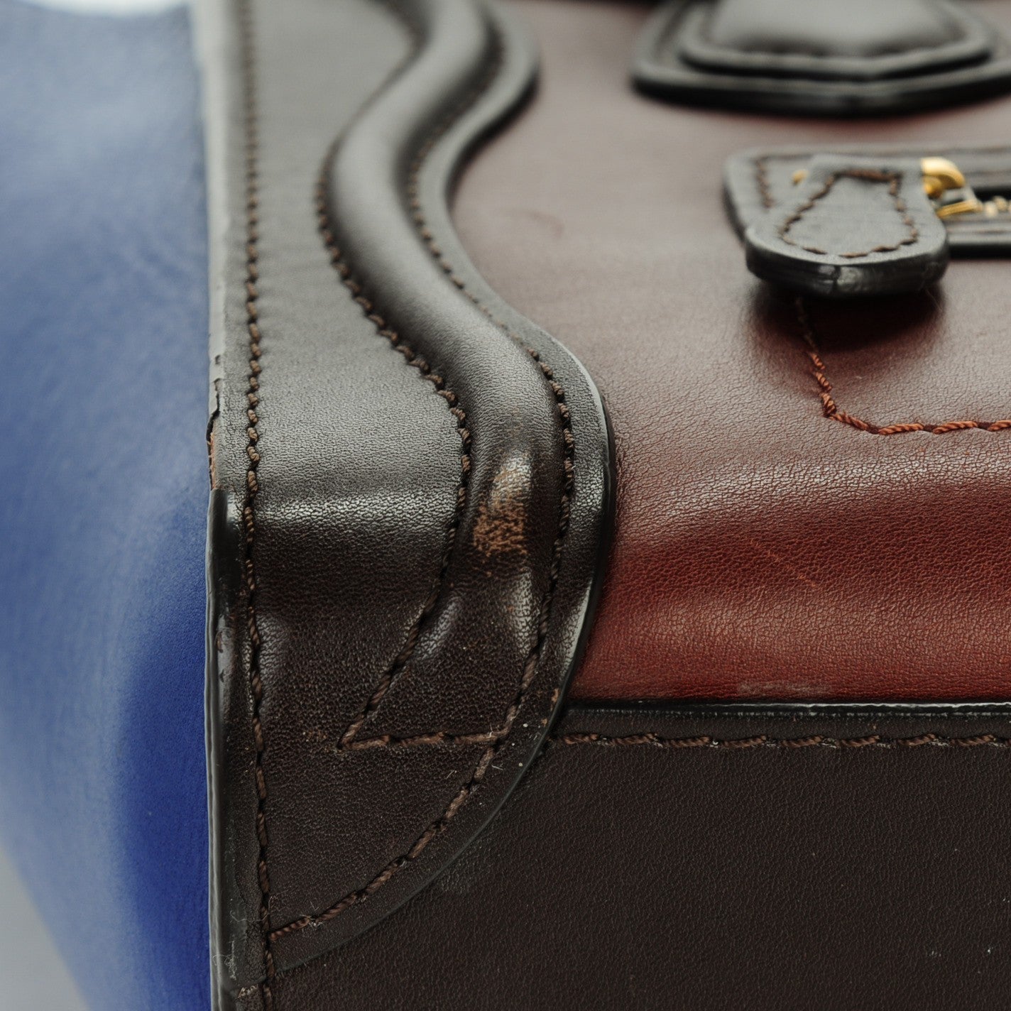 Celine Smooth Calfskin Nano Tri-Color Luggage Acajou 12 of 15