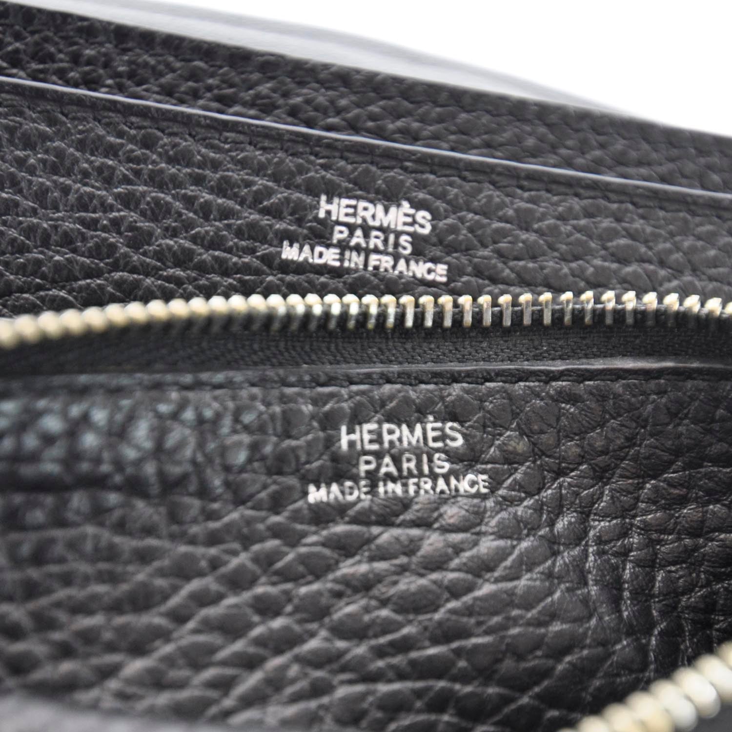 Hermes Clemence Dogon Combined Wallet Noir 8 of 9