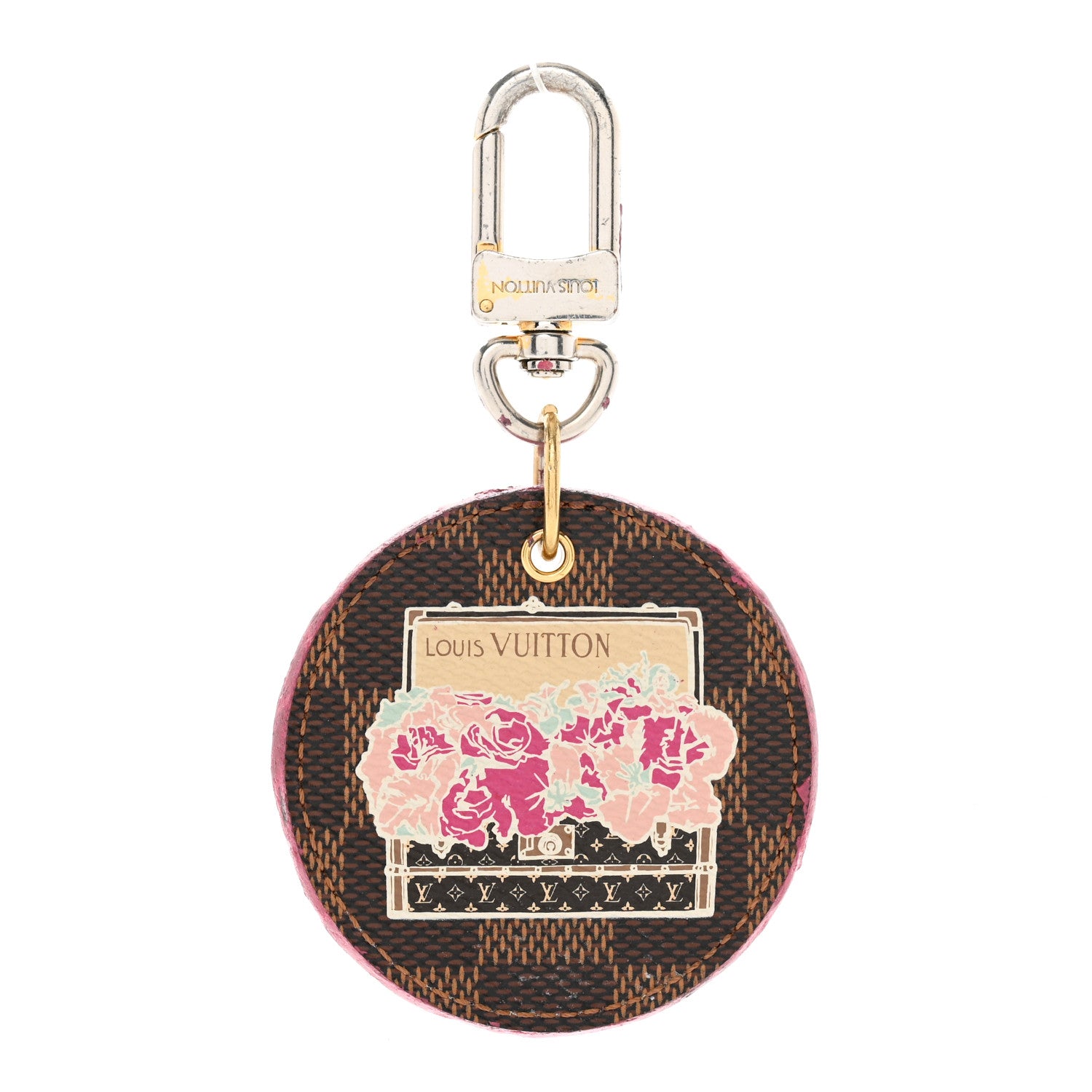 Louis Vuitton Damier Ebene Illustre Posies Bag Charm 1 of 8