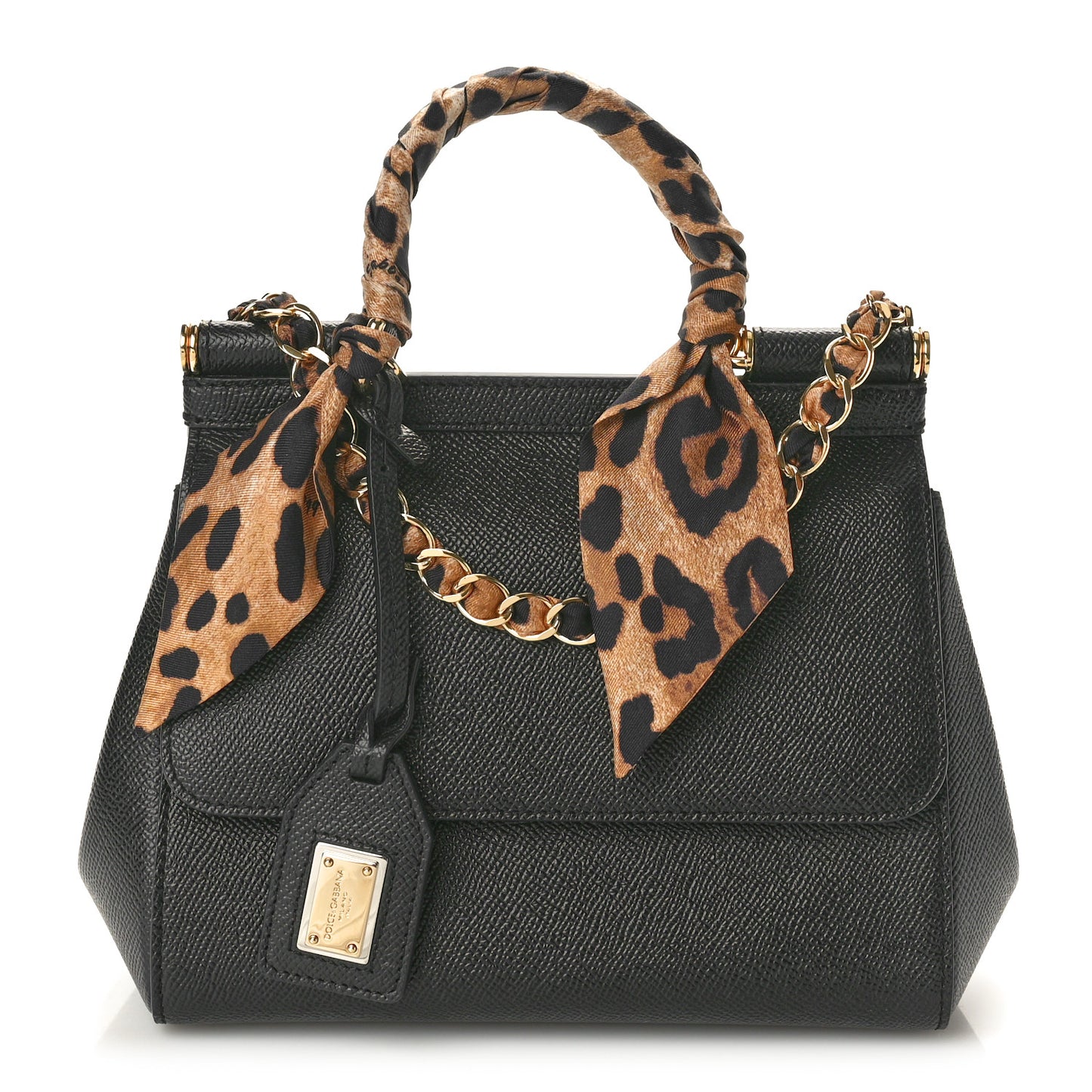 Dauphine Small Miss Sicily Satchel With Scarf Black