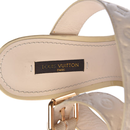 Louis Vuitton Monogram Wedge Sandals 41 White 7 of 23
