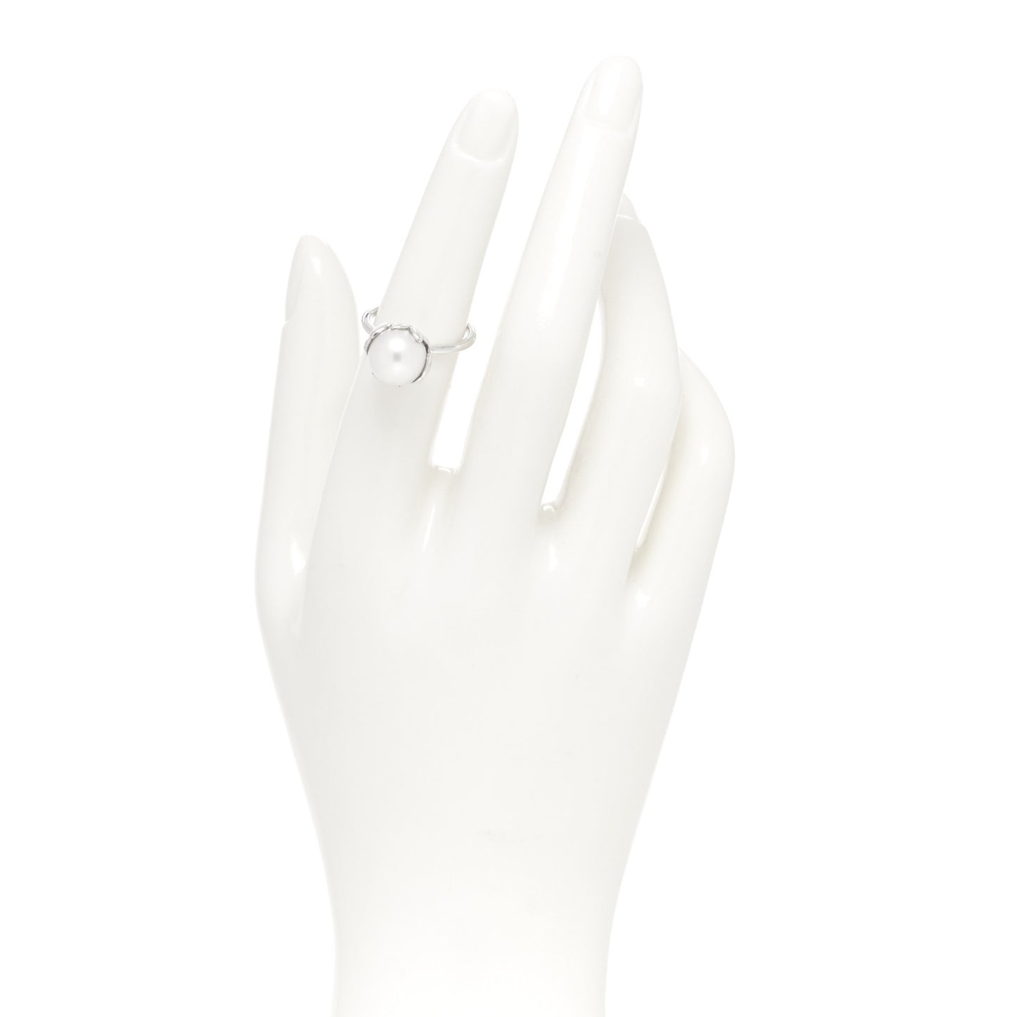 Sterling Silver Freshwater Pearl Paloma Picasso Olive Leaf Ring 52 6