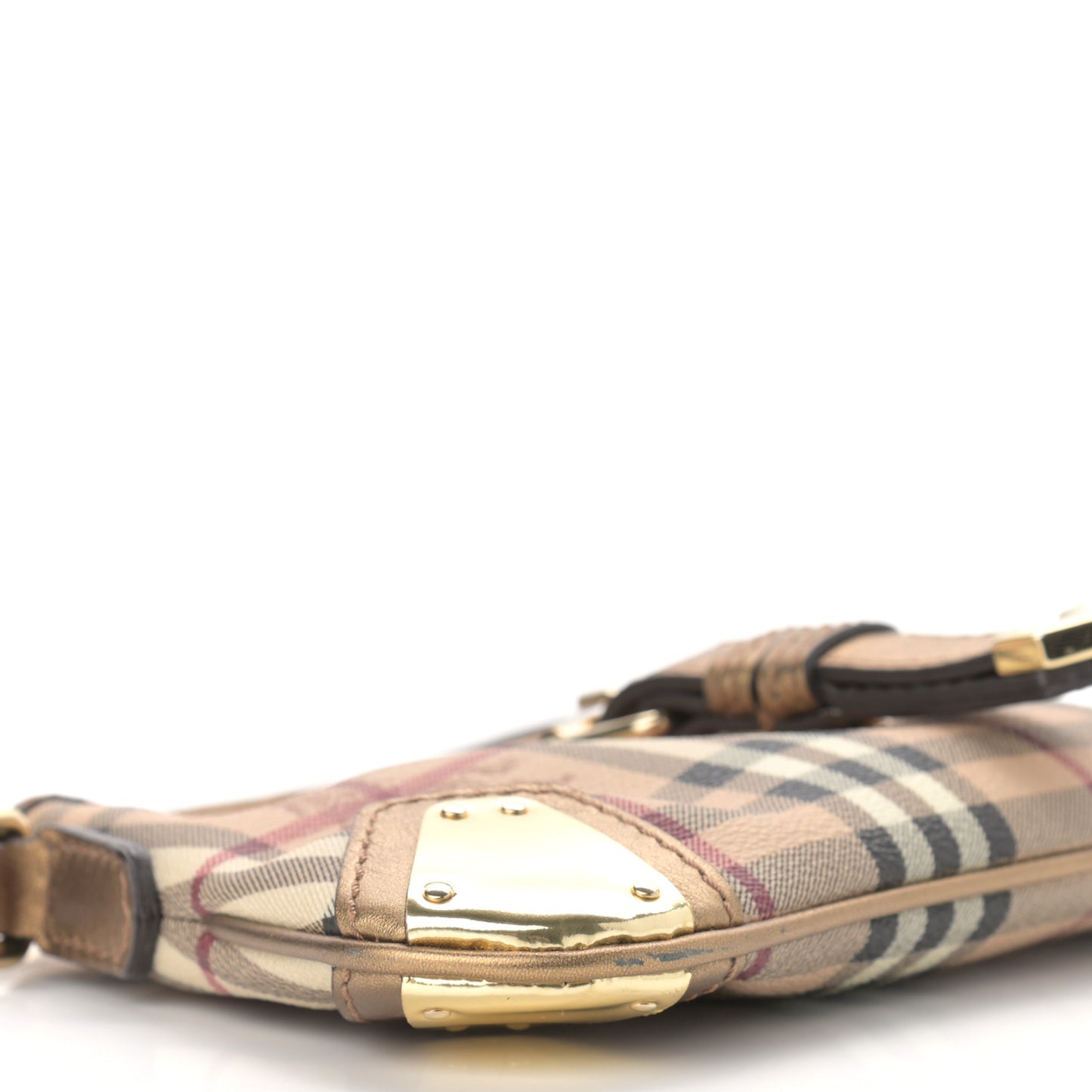 Haymarket Check Small Harvington Shoulder Bag Gold