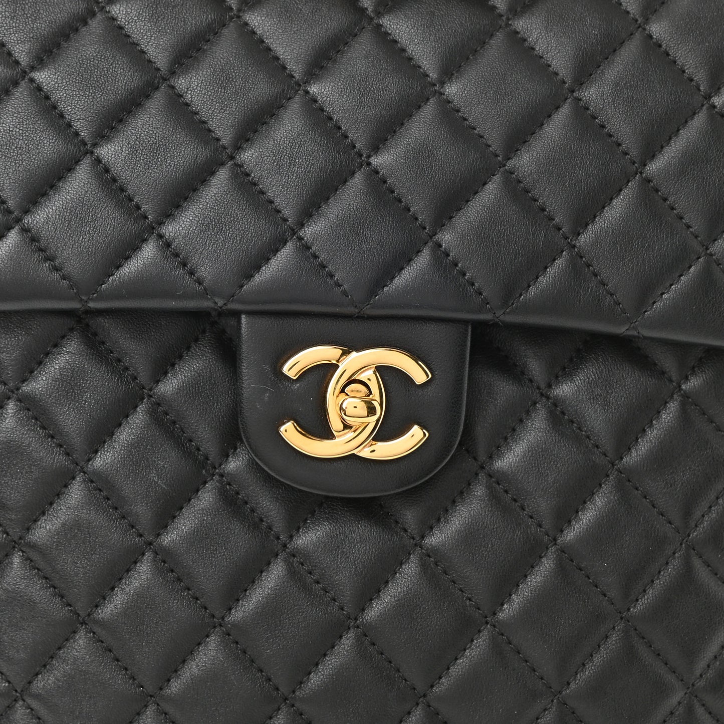 Lambskin Quilted Large Urban Spirit Backpack Black