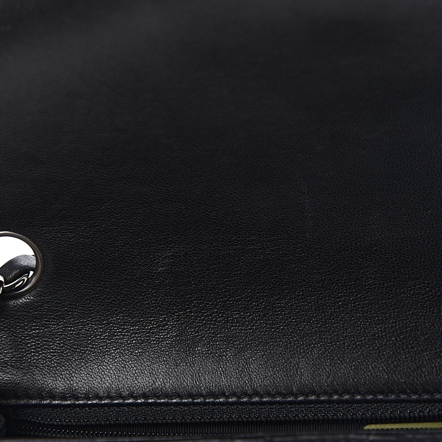 Lambskin Quilted Mini Square Flap Black