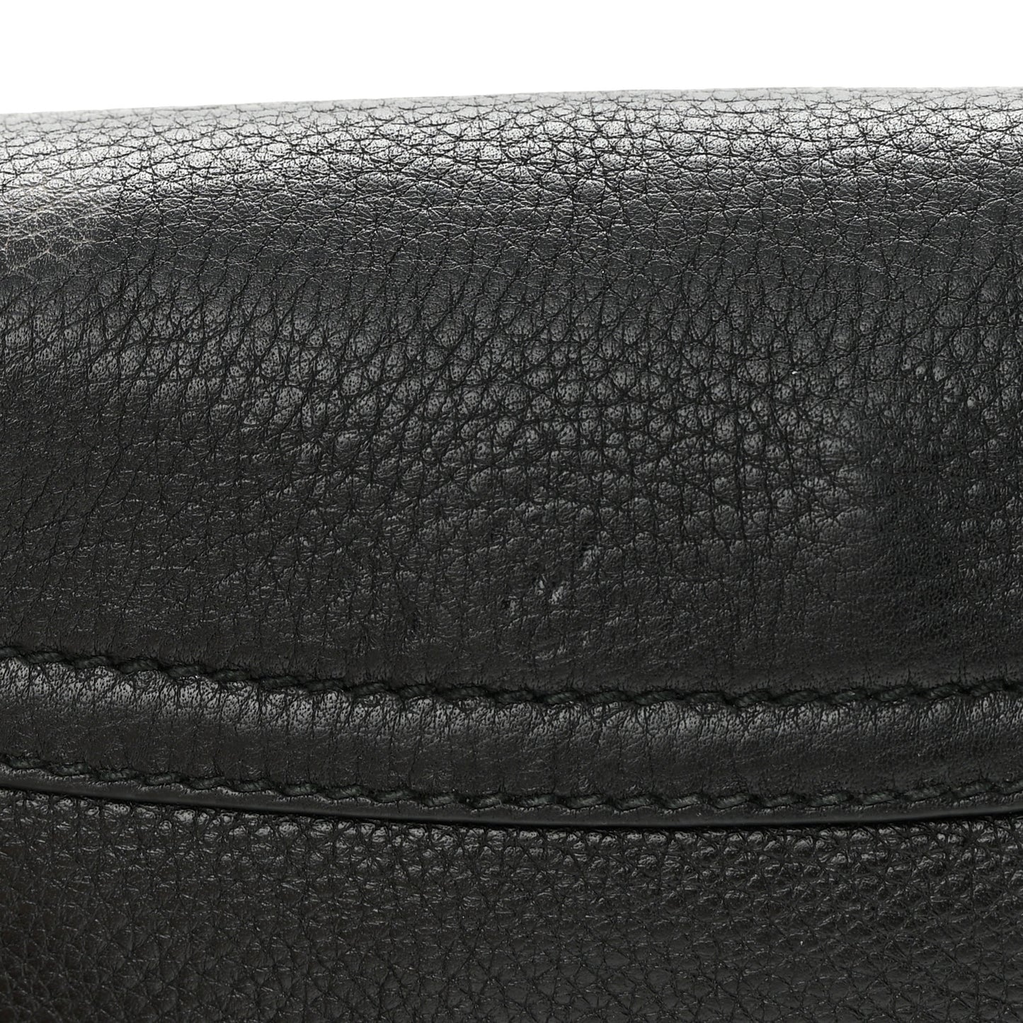 Pebbled Calfskin Small Soho Flap Crossbody Black