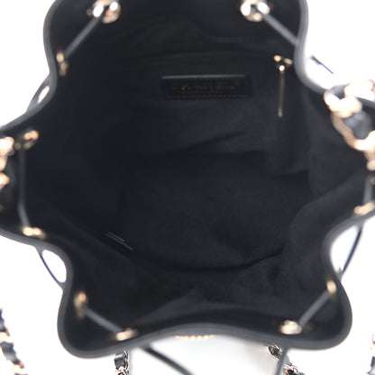 Chanel Caviar Deauville Drawstring Bucket Bag Black 5 of 11