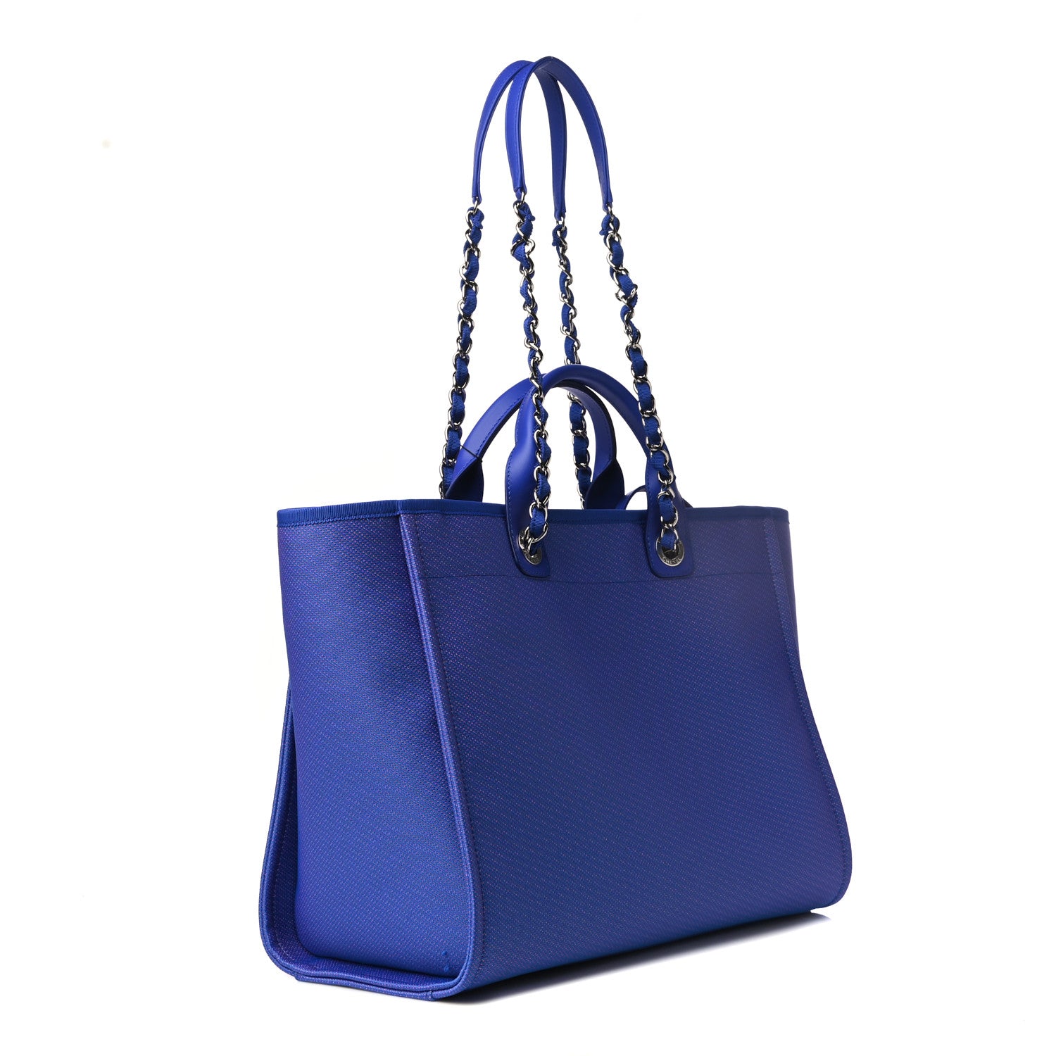 Chanel Mixed Fibers Medium Deauville Tote Blue Orange 2 of 10