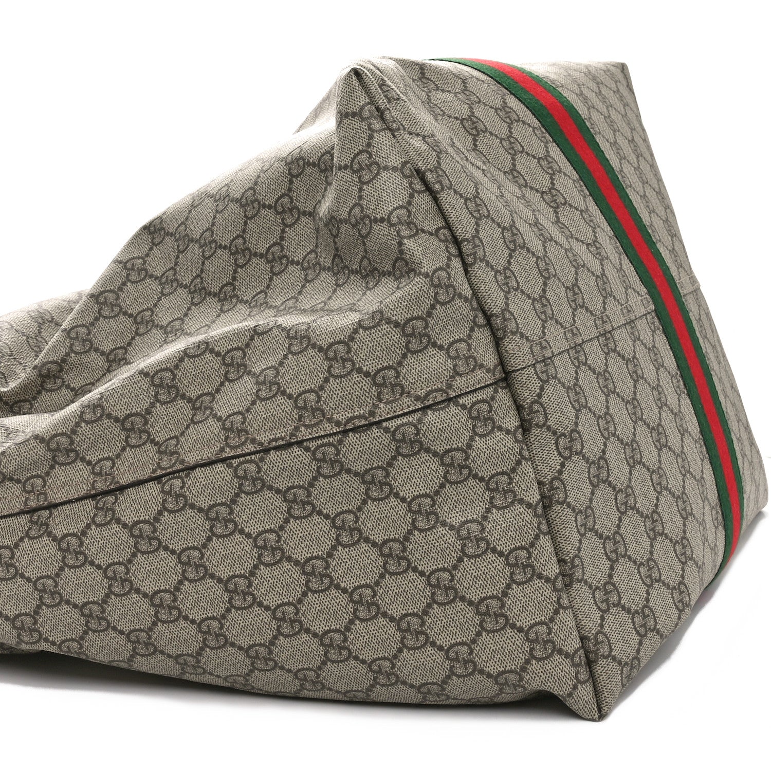 Gucci GG Supreme Monogram Calfskin Web Medium Jackie 1961 Shoulder Bag Beige Brown Sugar 10 of 11