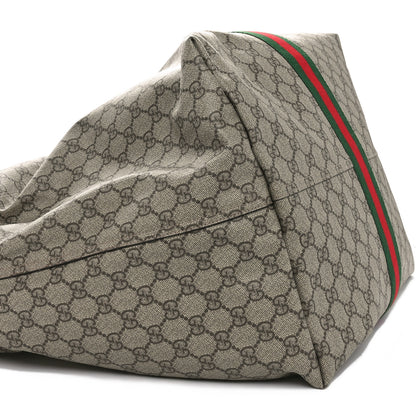 Gucci GG Supreme Monogram Calfskin Web Medium Jackie 1961 Shoulder Bag Beige Brown Sugar 10 of 11