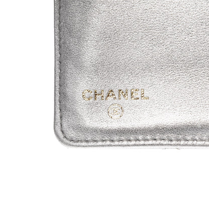 Chanel Metallic Lambskin Quilted Reissue Yen Wallet Silver 6 of 9