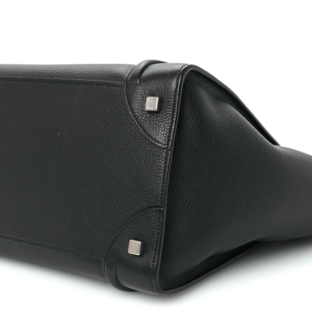 Drummed Calfskin Mini Luggage Black