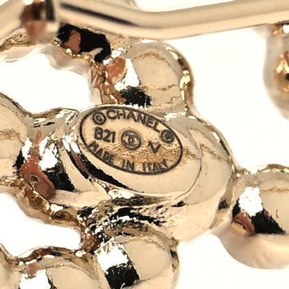 Chanel Metal Glass Swirling Pearls Hair Clip Gold 3 of 3
