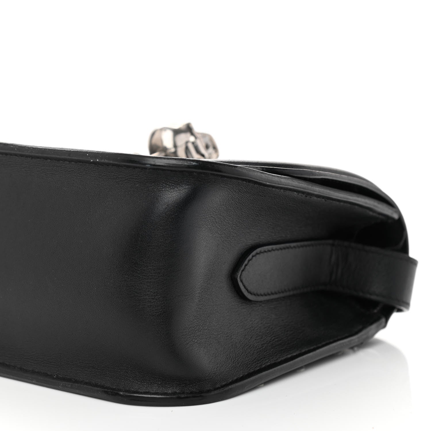 Alexander McQueen Calfskin Studded Small Padlock Crossbody Bag Black 7 of 10
