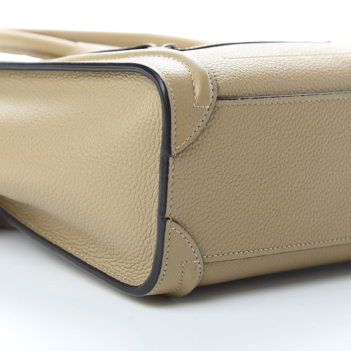 Drummed Calfskin Nano Luggage Dune