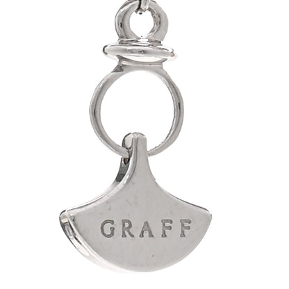 Graff 18K White Gold Diamond Butterfly Silhouette Mini Pendant Necklace 4 of 5