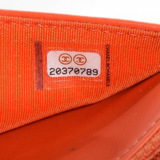 Patent Caviar Timeless Wallet On Chain WOC Orange