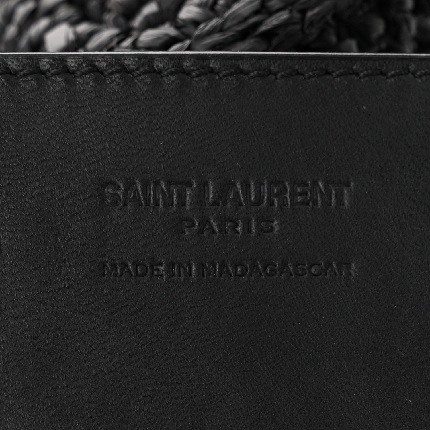 Saint Laurent Raffia Calfskin Le 5 A 7 Mini Hobo Black 7 of 11