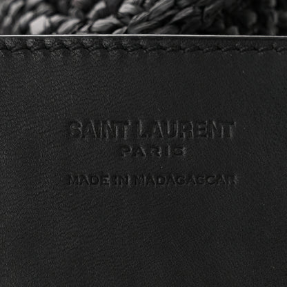 Saint Laurent Raffia Calfskin Le 5 A 7 Mini Hobo Black 7 of 11