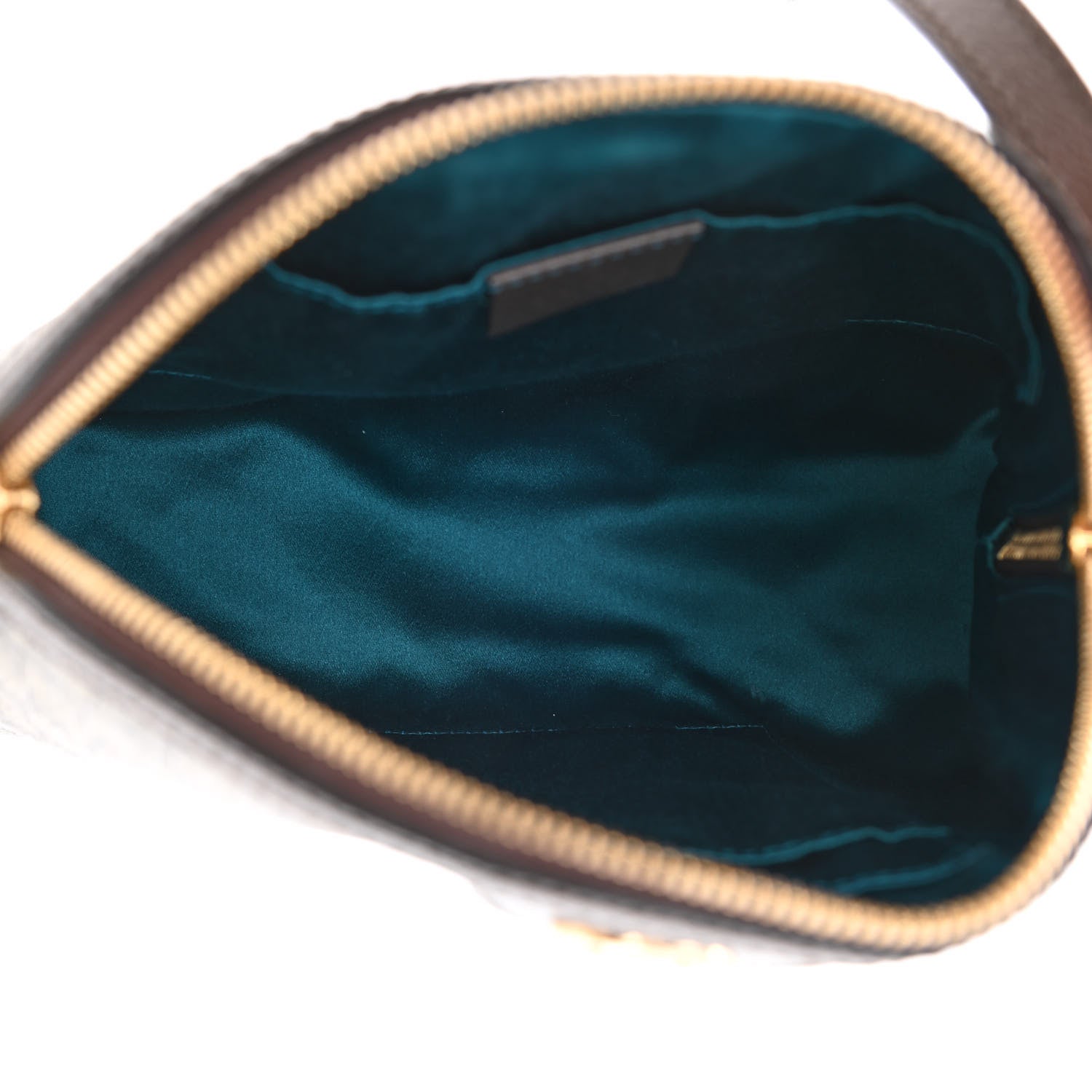 Gucci GG Supreme Monogram Textured Dollar Calfskin Web Small Ophidia Dome Shoulder Bag Beige Ebony New Acero 5 of 10