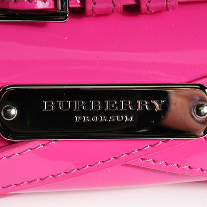 Burberry Patent Bridle Calfskin Parmoor Clutch Bag Pink 10 of 15